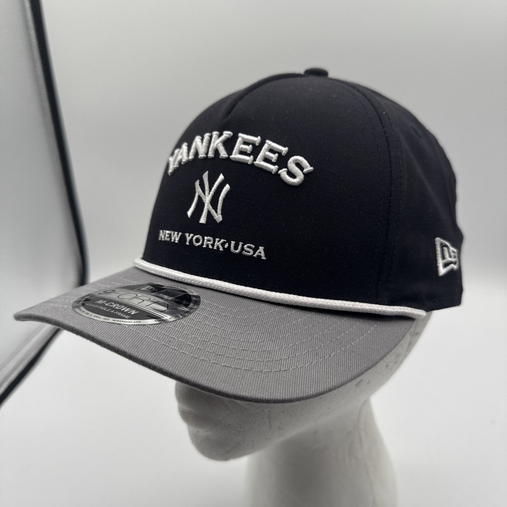 New York Yankees New Era A-Frame Hat Mens Snapback M-Crown Rope 9FORTY New‎ NWT